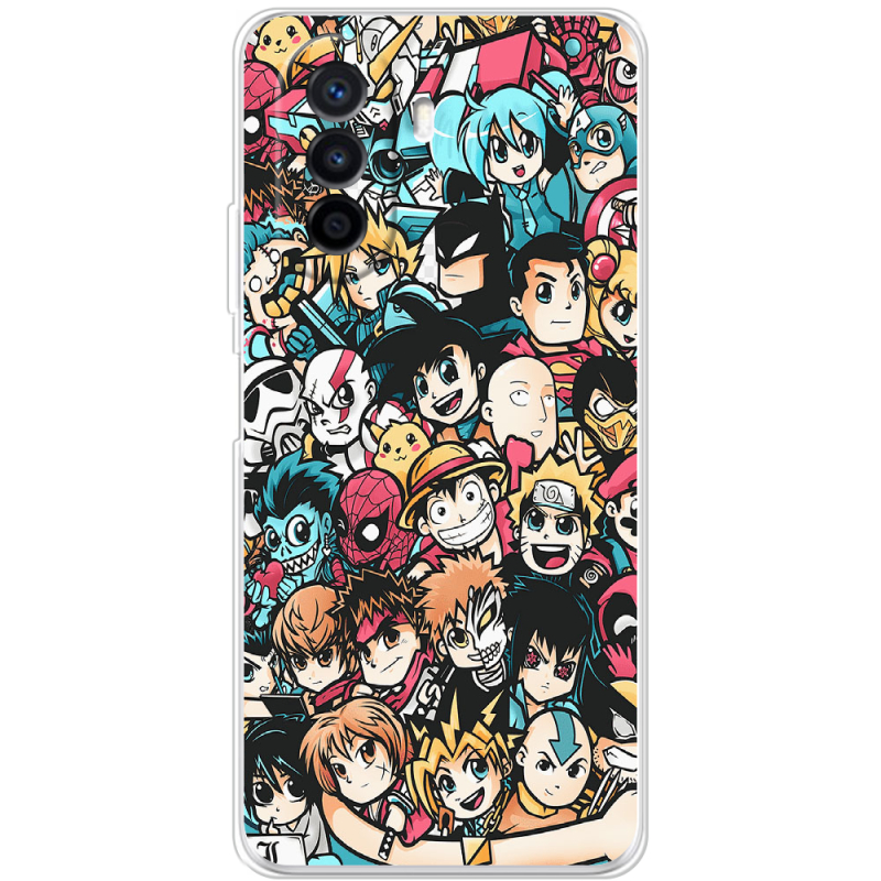 Чехол Uprint Huawei Nova Y70 Anime Stickers