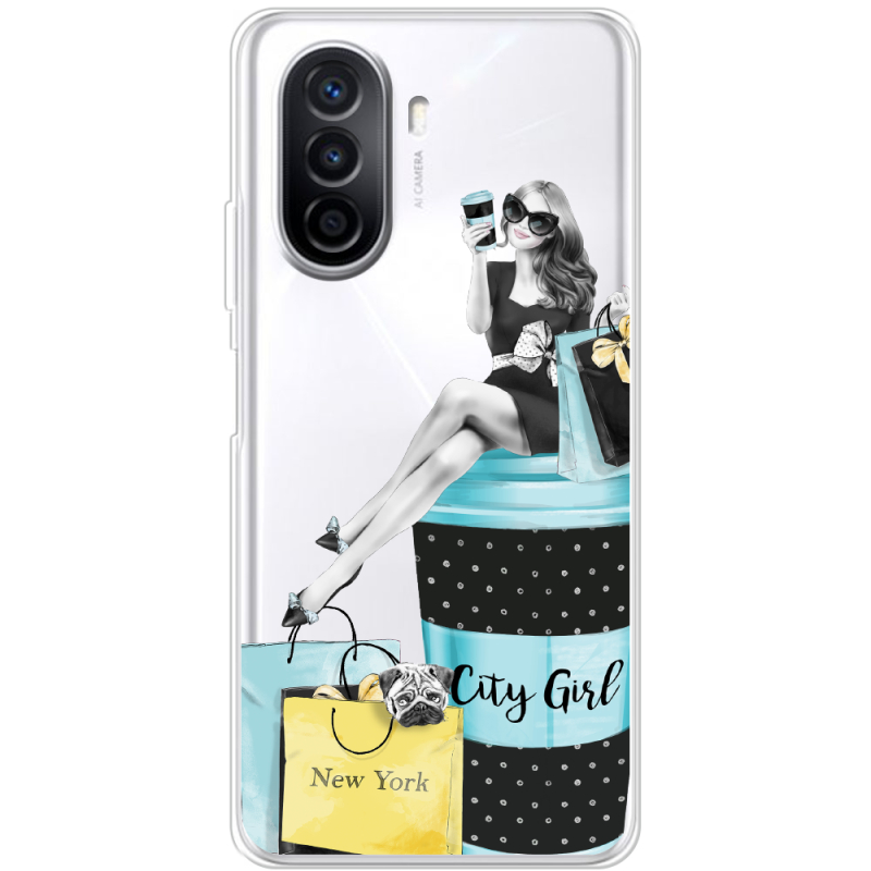 Прозрачный чехол Uprint Huawei Nova Y70 City Girl