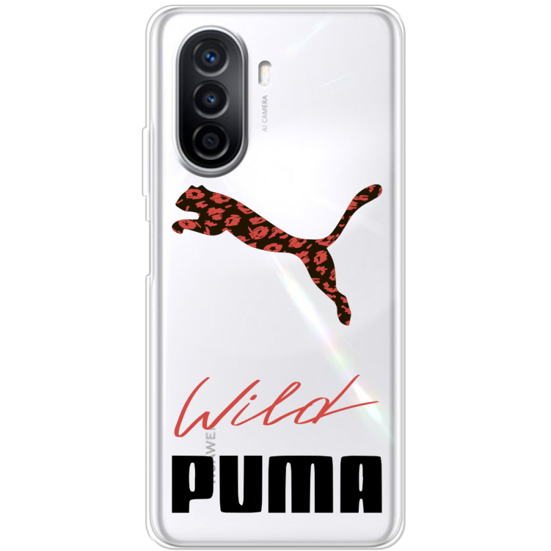 Прозрачный чехол Uprint Huawei Nova Y70 Wild Cat