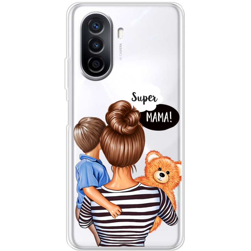 Прозрачный чехол Uprint Huawei Nova Y70 Super Mama and Son