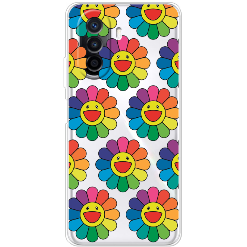 Прозрачный чехол Uprint Huawei Nova Y70 Hippie Flowers