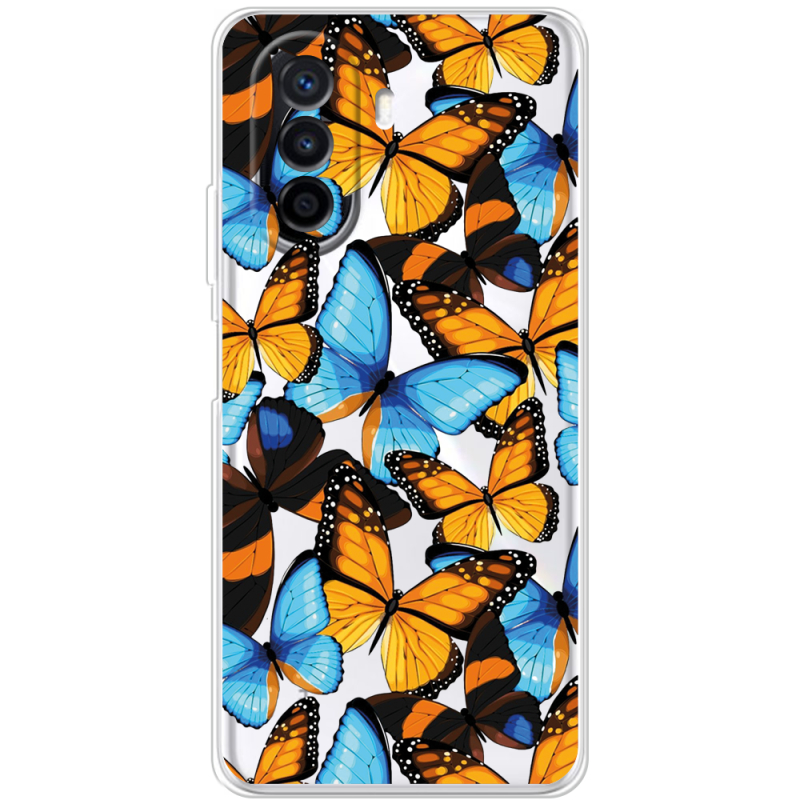 Прозрачный чехол Uprint Huawei Nova Y70 Butterfly Morpho