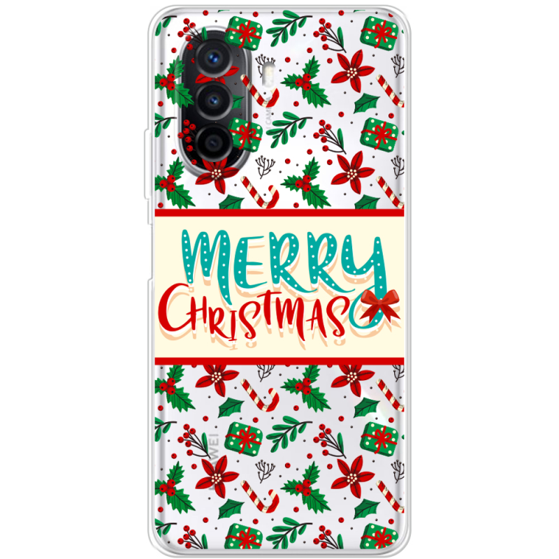 Прозрачный чехол Uprint Huawei Nova Y70 Vintage Christmas Pattern