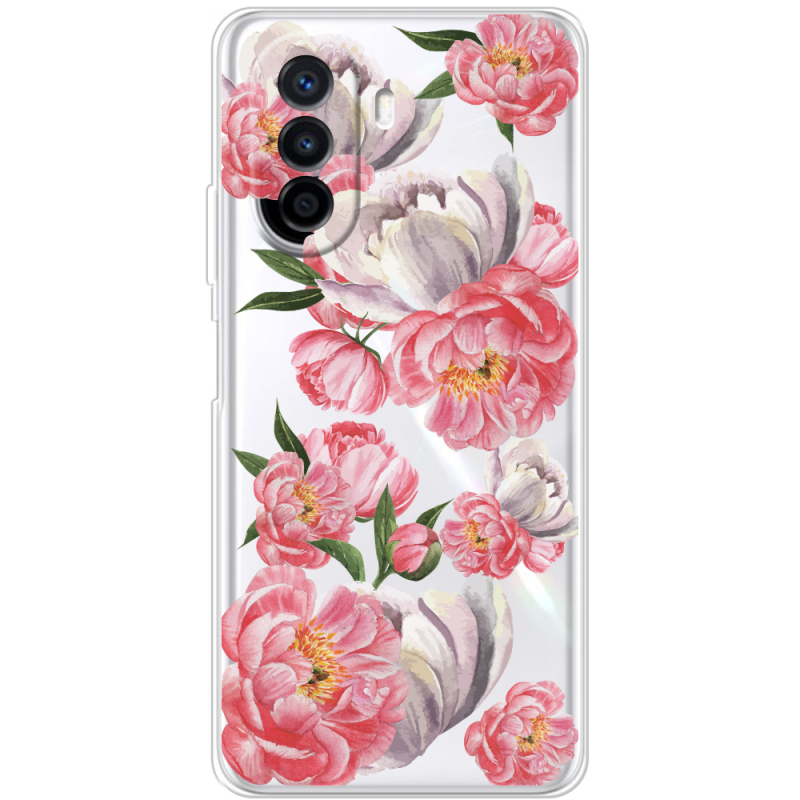 Прозрачный чехол Uprint Huawei Nova Y70 Peony Watercolor Style