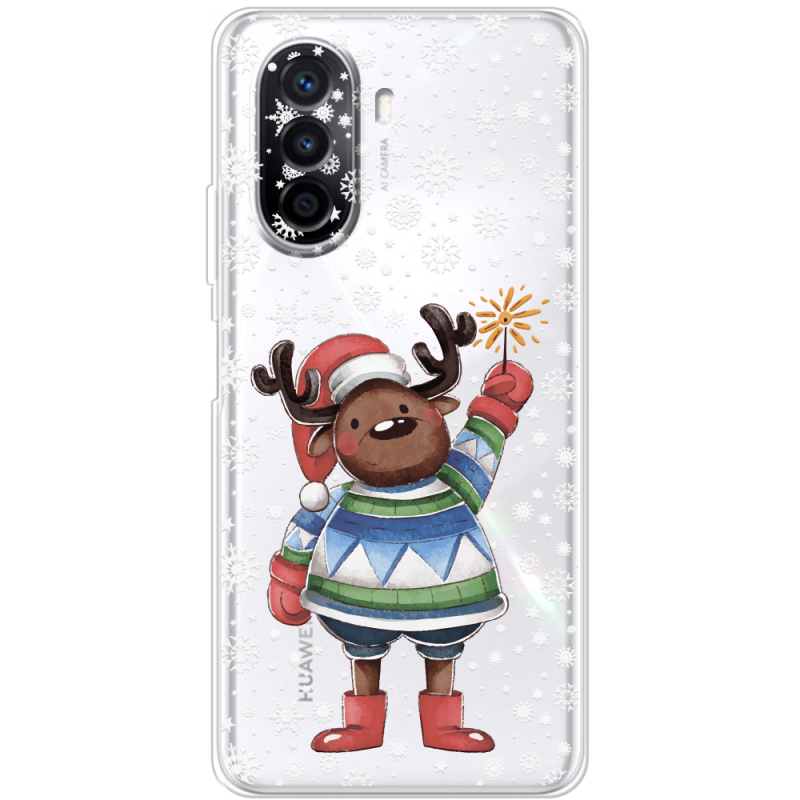 Прозрачный чехол Uprint Huawei Nova Y70 Christmas Deer with Snow