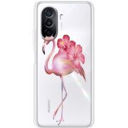 Прозрачный чехол Uprint Huawei Nova Y70 Floral Flamingo