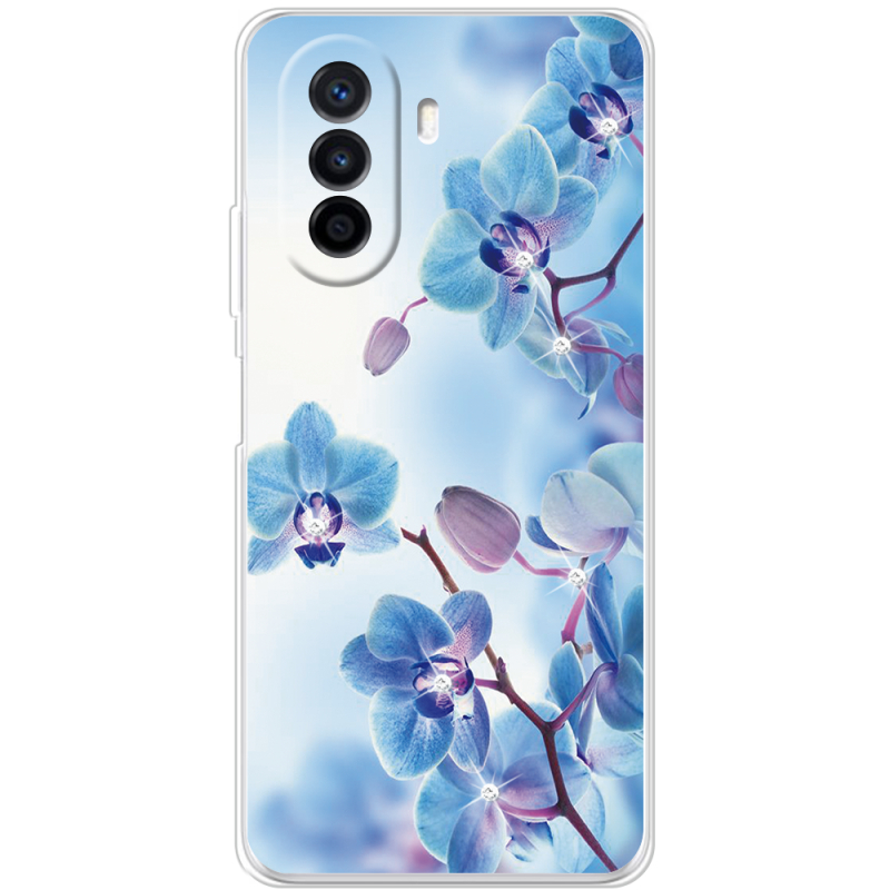 Чехол со стразами Huawei Nova Y70 Orchids