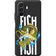 Черный чехол BoxFace Huawei Nova Y70 Fish