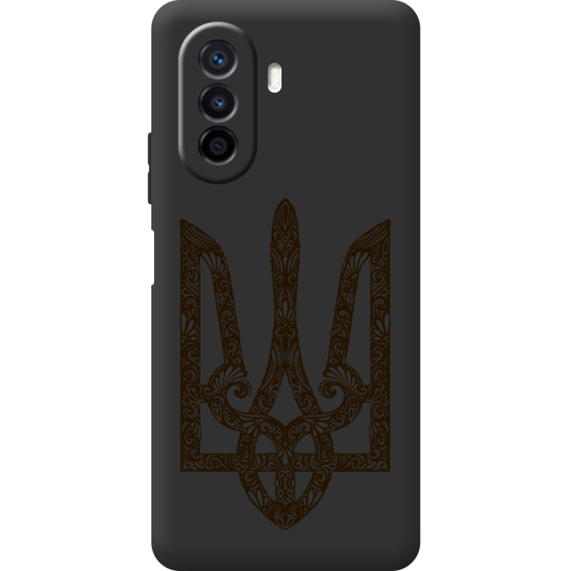 Черный чехол BoxFace Huawei Nova Y70 Ukrainian Trident