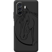 Черный чехол BoxFace Huawei Nova Y70 Horse