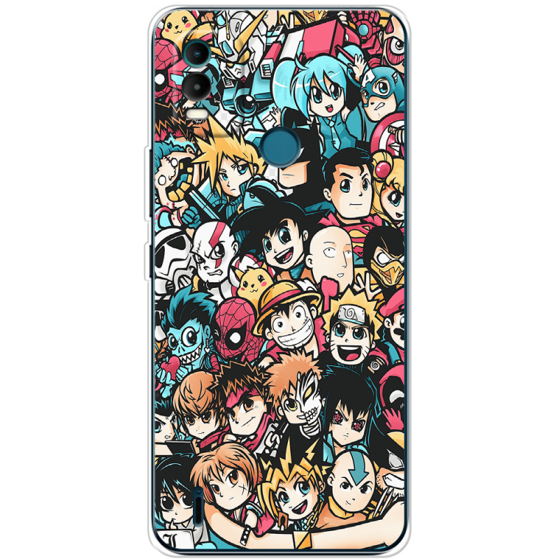 Чехол BoxFace Nokia C21 Plus Anime Stickers