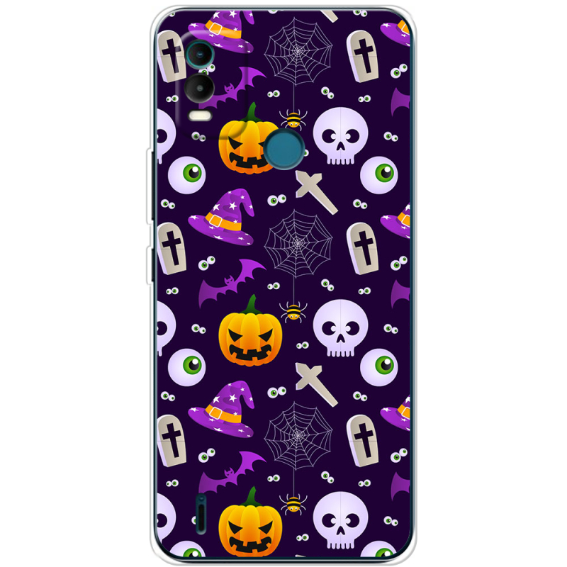 Чехол BoxFace Nokia C21 Plus Halloween Purple Mood