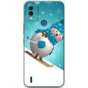 Чехол BoxFace Nokia C21 Plus Skier Snowman