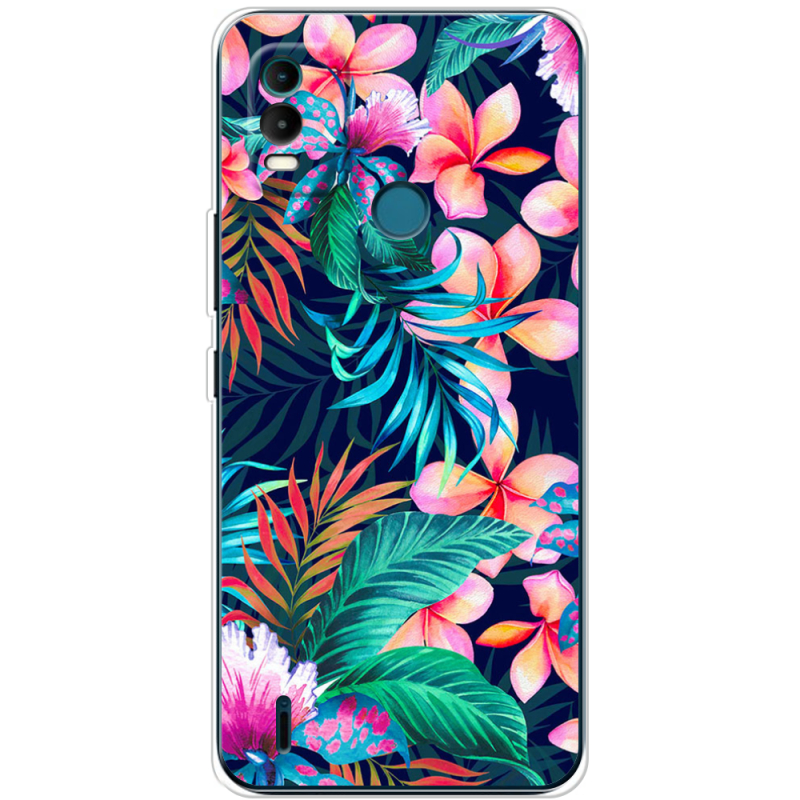 Чехол BoxFace Nokia C21 Plus flowers in the tropics