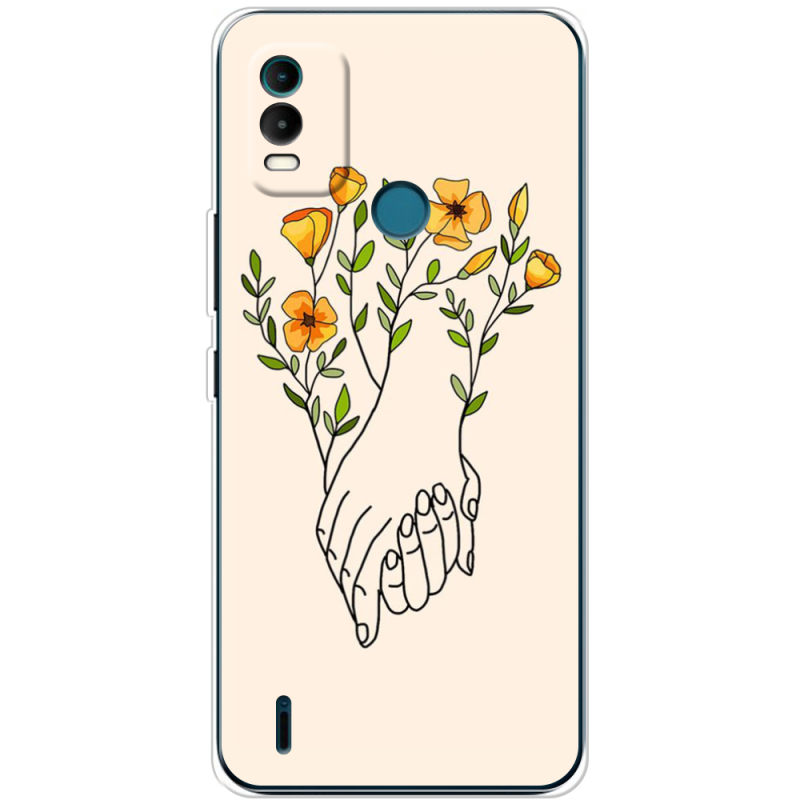 Чехол BoxFace Nokia C21 Plus Flower Hands