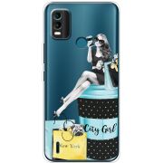 Прозрачный чехол BoxFace Nokia C21 Plus City Girl