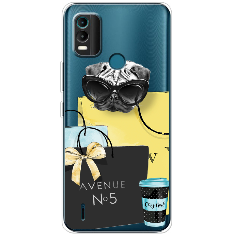 Прозрачный чехол BoxFace Nokia C21 Plus Fashion Pug