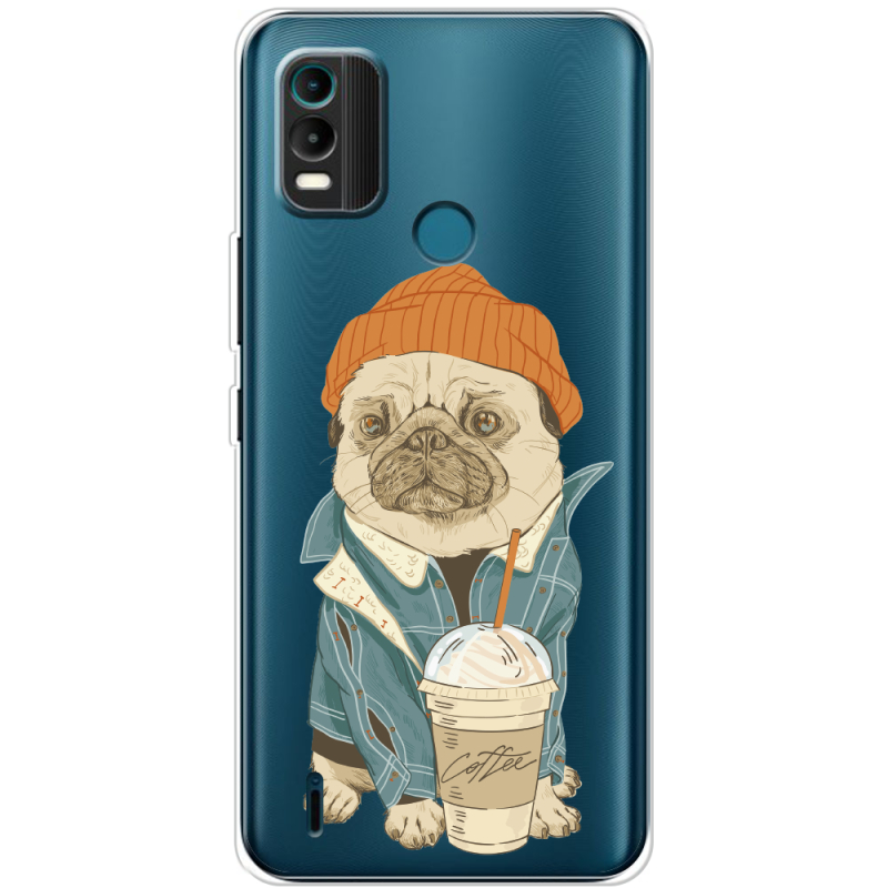 Прозрачный чехол BoxFace Nokia C21 Plus Dog Coffeeman