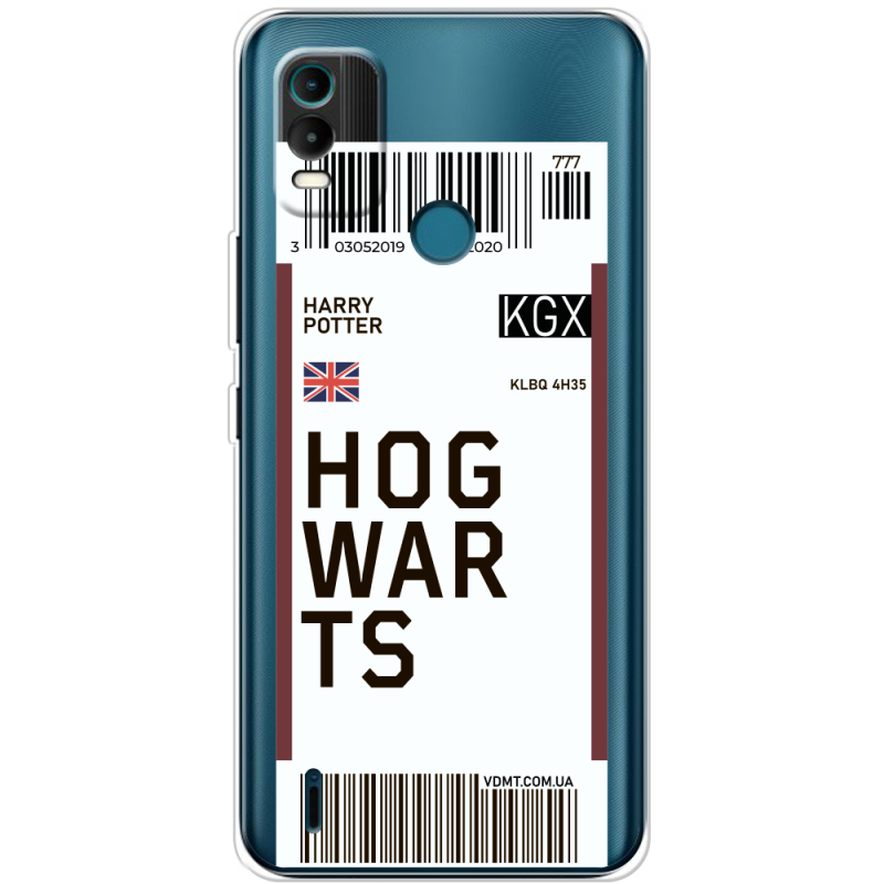 Прозрачный чехол BoxFace Nokia C21 Plus Ticket Hogwarts