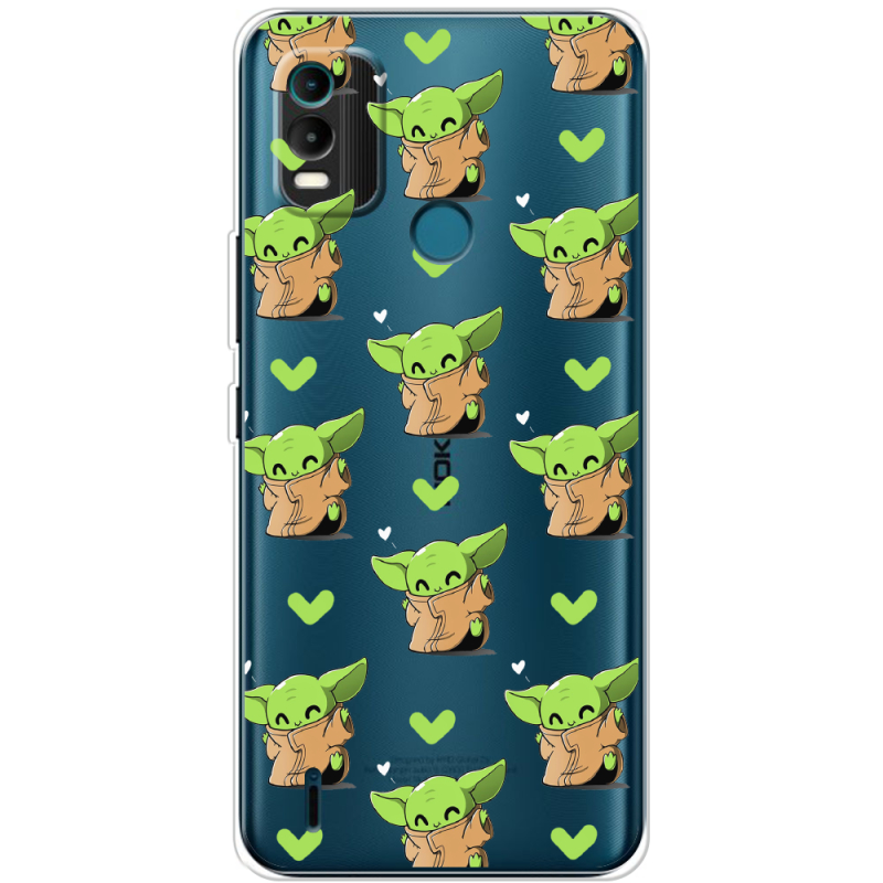 Прозрачный чехол BoxFace Nokia C21 Plus Pattern Baby Yoda