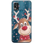 Прозрачный чехол BoxFace Nokia C21 Plus Winter Deer