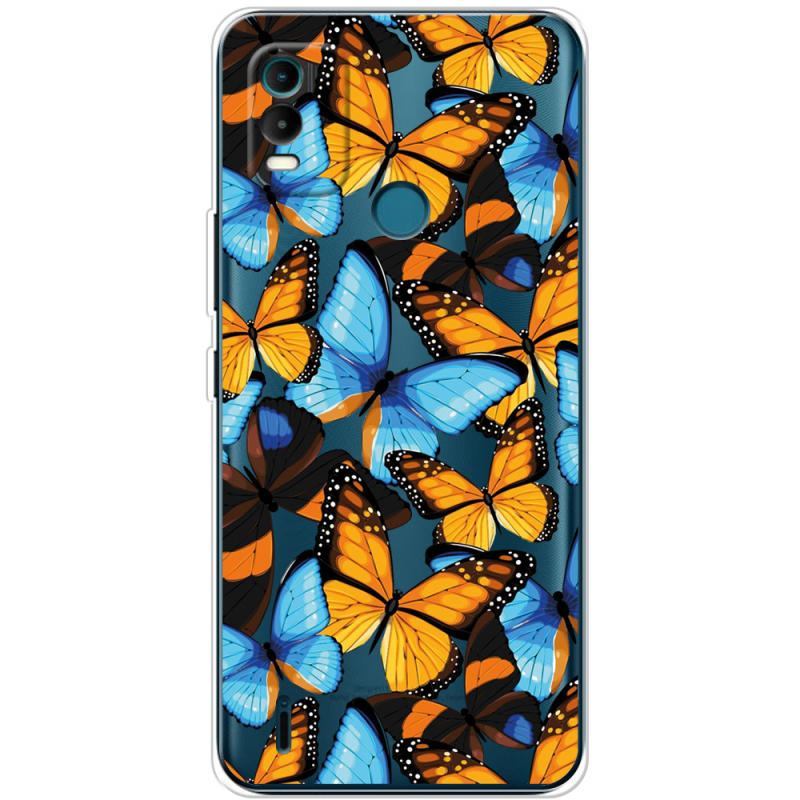 Прозрачный чехол BoxFace Nokia C21 Plus Butterfly Morpho