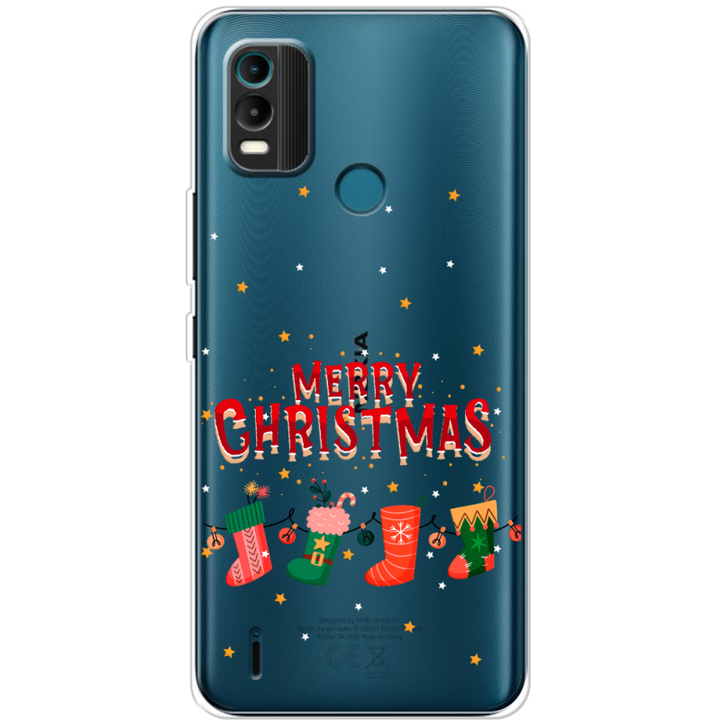 Прозрачный чехол BoxFace Nokia C21 Plus Merry Christmas
