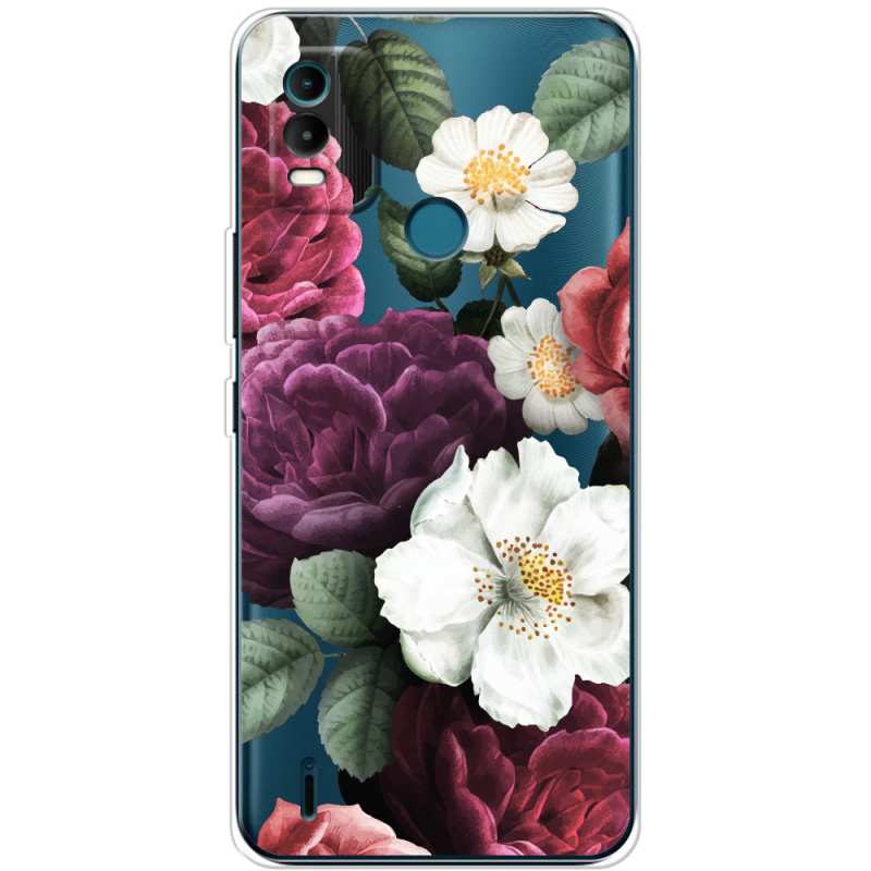 Прозрачный чехол BoxFace Nokia C21 Plus Floral Dark Dreams