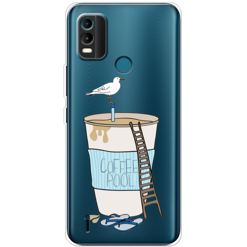 Прозрачный чехол BoxFace Nokia C21 Plus Segull in Cofee Pool