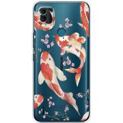 Прозрачный чехол BoxFace Nokia C21 Plus Japanese Koi Fish