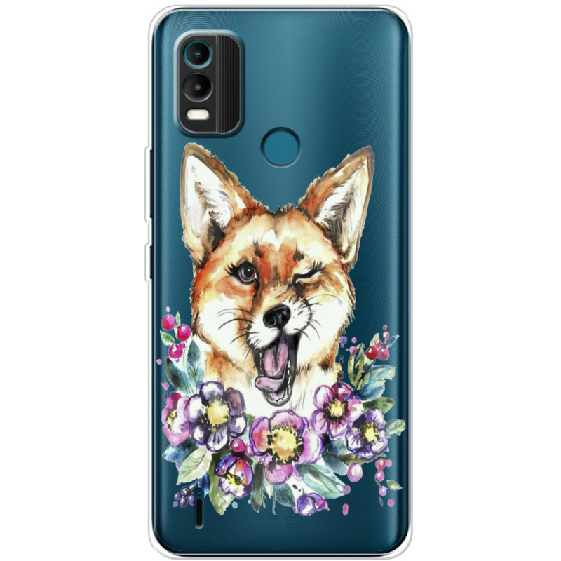 Прозрачный чехол BoxFace Nokia C21 Plus Winking Fox