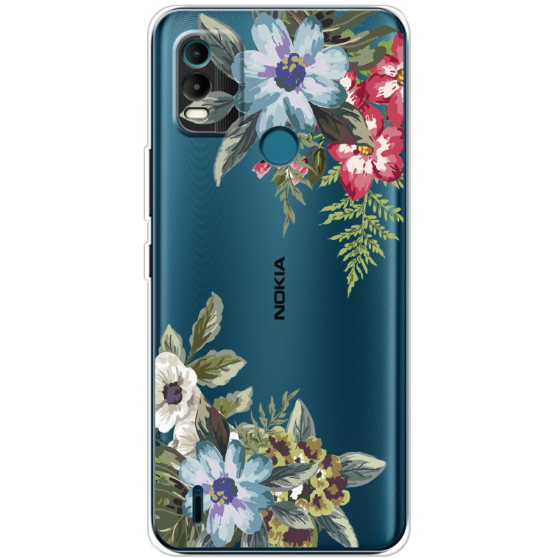 Прозрачный чехол BoxFace Nokia C21 Plus Floral