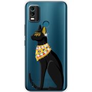 Чехол со стразами Nokia C21 Plus Egipet Cat