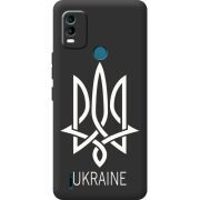 Черный чехол BoxFace Nokia C21 Plus Тризуб монограмма ukraine