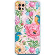 Чехол BoxFace Realme C21 Birds in Flowers