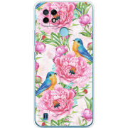 Чехол BoxFace Realme C21 Birds and Flowers