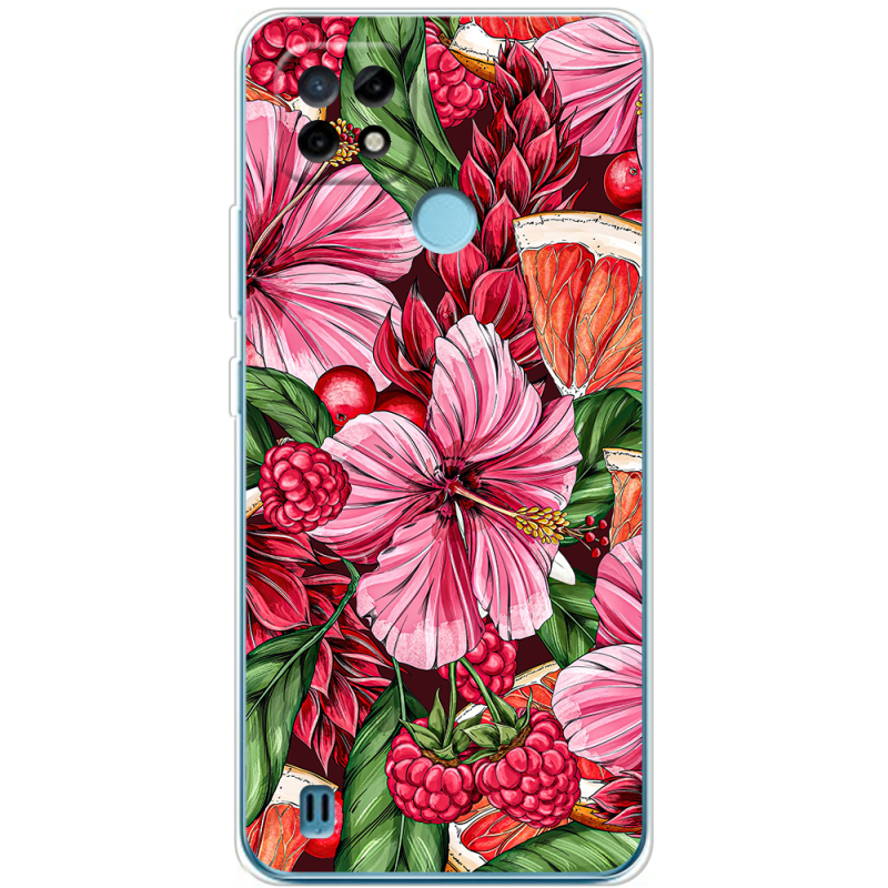 Чехол BoxFace Realme C21 Tropical Flowers