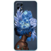 Чехол BoxFace Realme C21 Exquisite Blue Flowers