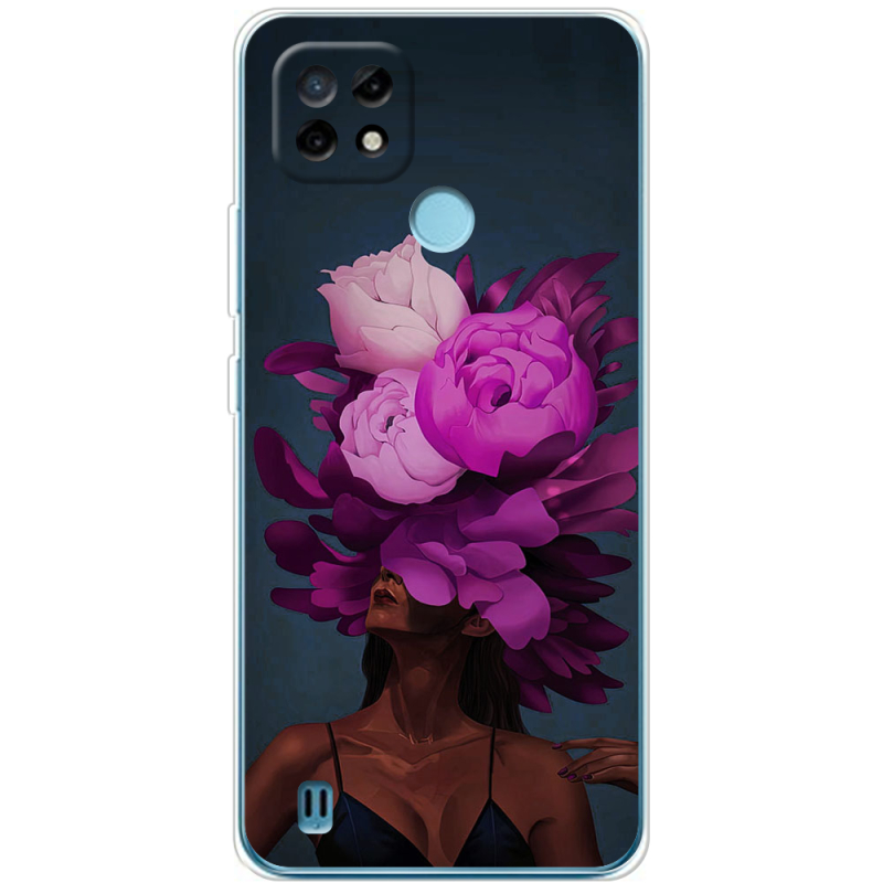 Чехол BoxFace Realme C21 Exquisite Purple Flowers