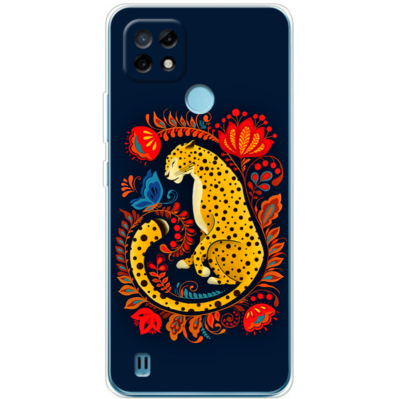 Чехол BoxFace Realme C21 Petrykivka Leopard