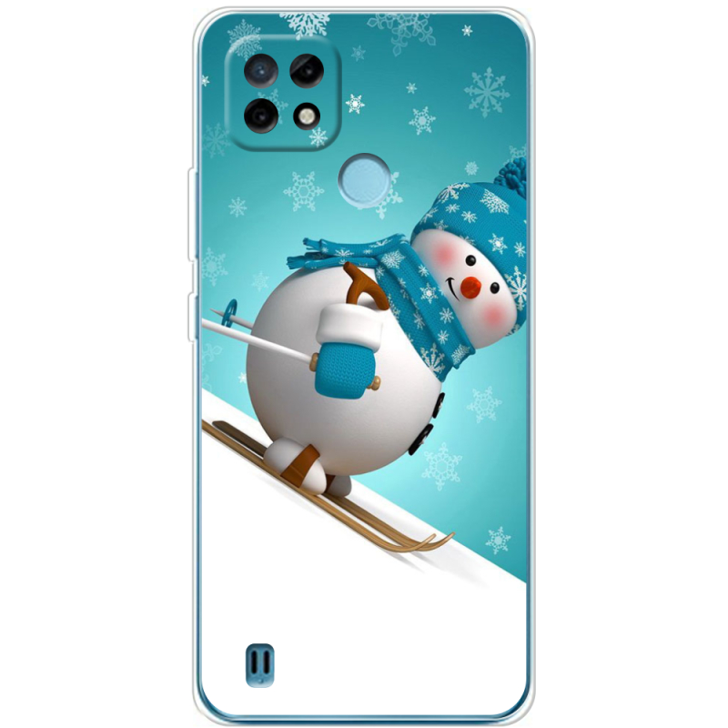 Чехол BoxFace Realme C21 Skier Snowman