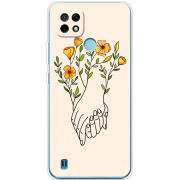 Чехол BoxFace Realme C21 Flower Hands