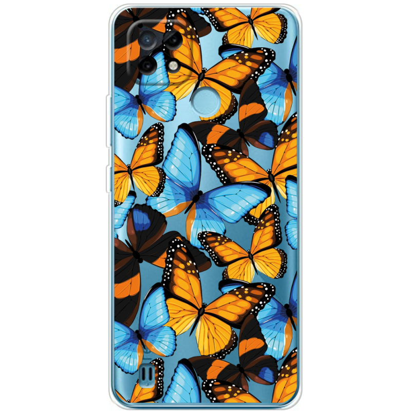 Прозрачный чехол BoxFace Realme C21 Butterfly Morpho