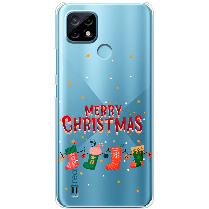 Прозрачный чехол BoxFace Realme C21 Merry Christmas