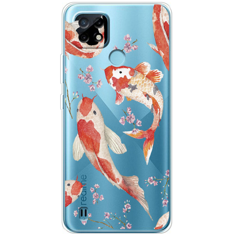 Прозрачный чехол BoxFace Realme C21 Japanese Koi Fish