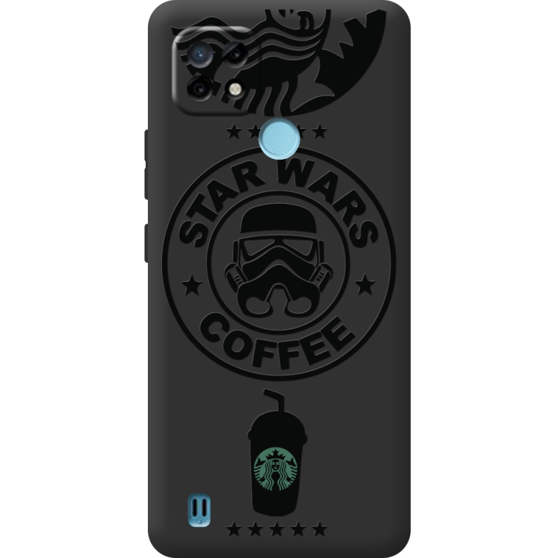 Черный чехол BoxFace Realme C21 Dark Coffee