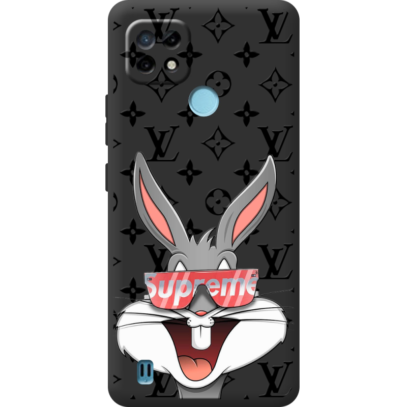 Черный чехол BoxFace Realme C21 looney bunny