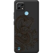 Черный чехол BoxFace Realme C21 Chinese Dragon