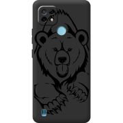 Черный чехол BoxFace Realme C21 Grizzly Bear