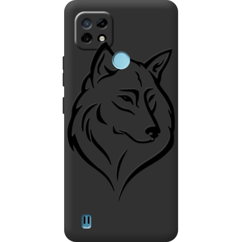 Черный чехол BoxFace Realme C21 Wolf